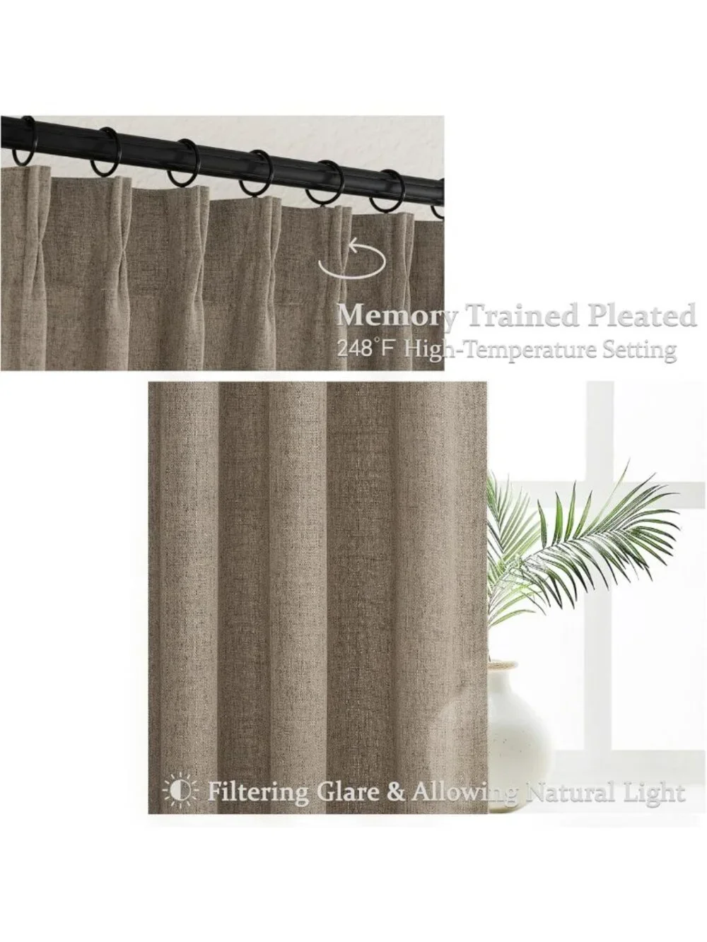 Natural Linen Sheer Curtains 84